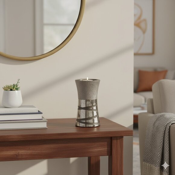 BOWRING Candle Holder Silver Home Accent Decor Accessories - Picture 4 of 9